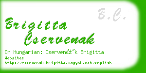 brigitta cservenak business card